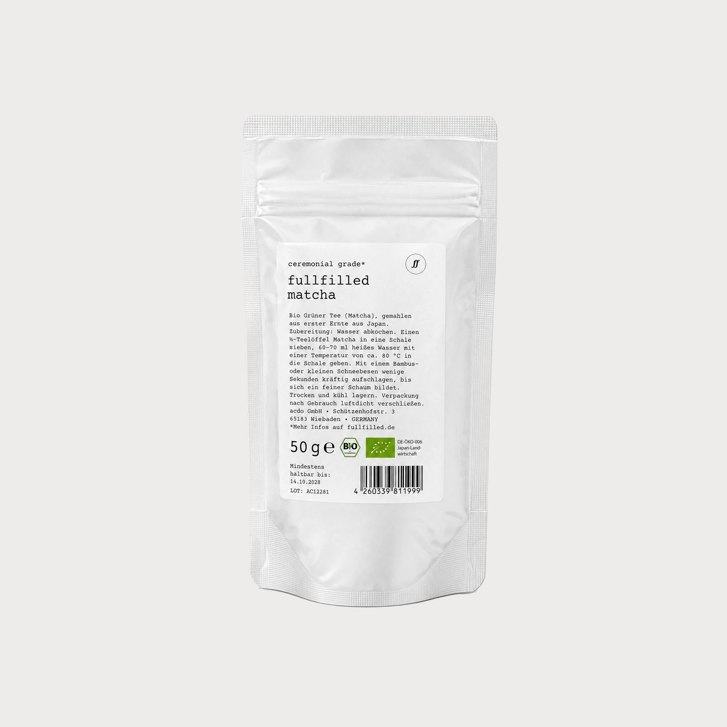 fullfilled matcha 50g refill